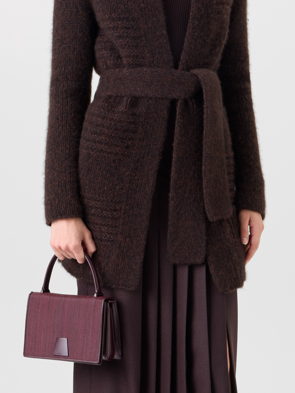 Designer Alice Small Top Handle Bag - wine #editorial