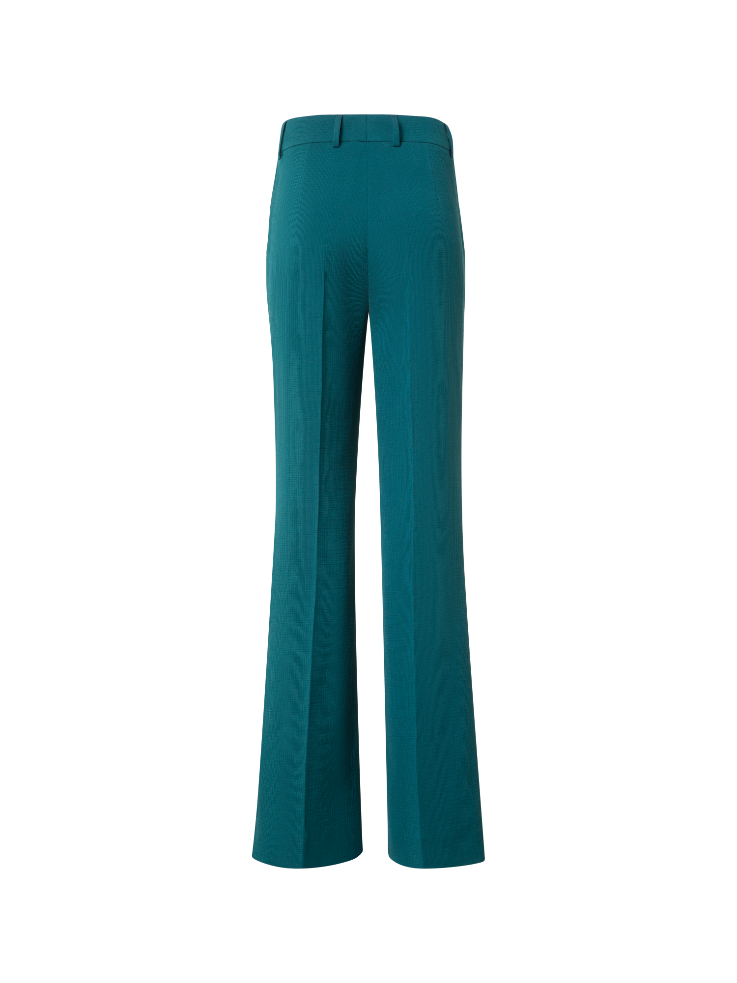 Designer Wide Structured Cotton Double-Face Pants - green