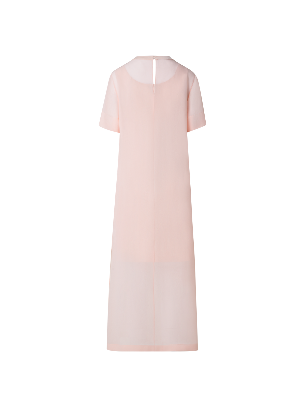 Long Silk T-Shirt Dress peach / 2 Long Silk T-Shirt Dress peach / 2