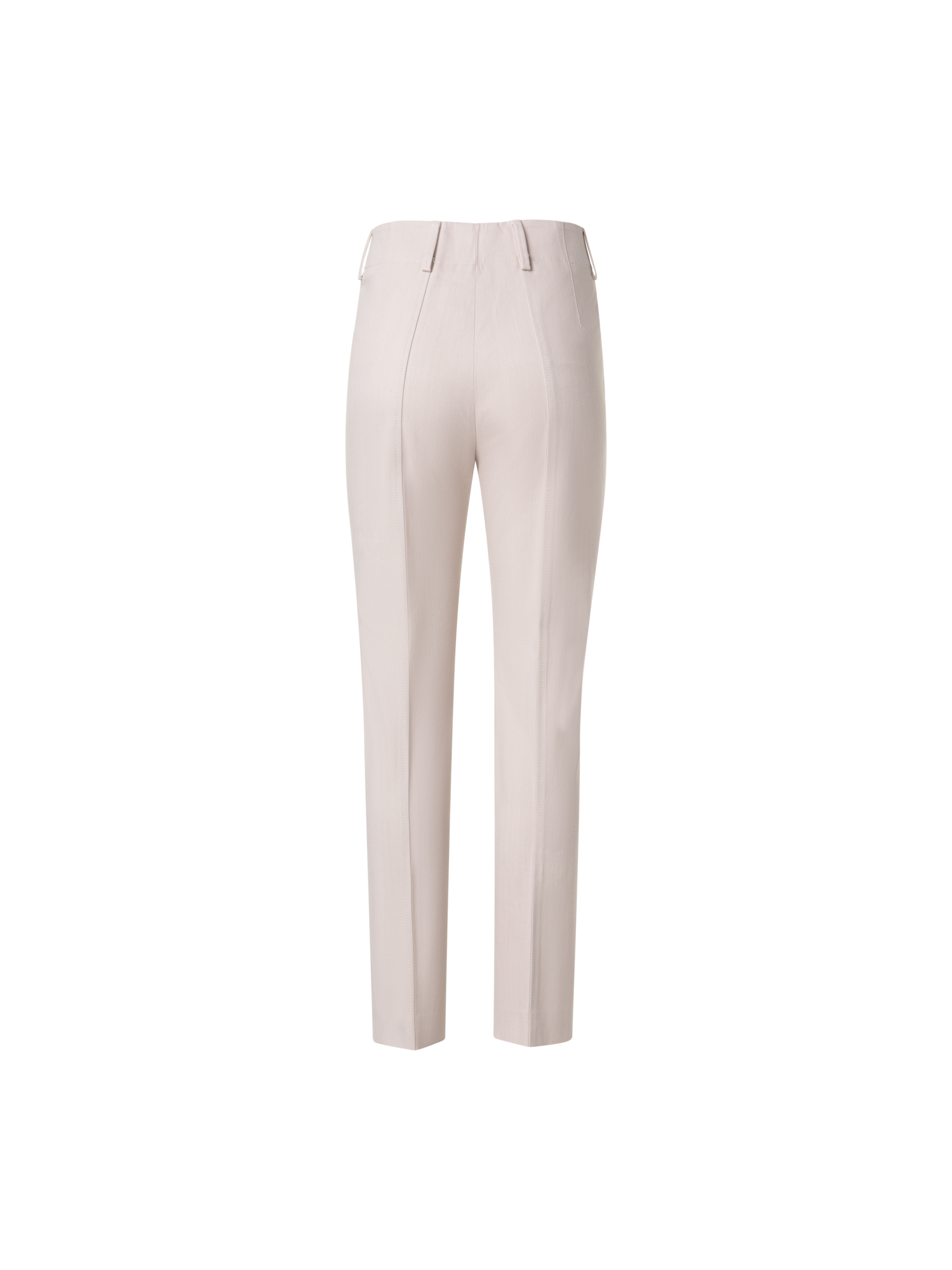Designer Slim Ankle-Length Cotton Denim Stretch Pants - neutral - ecru - white