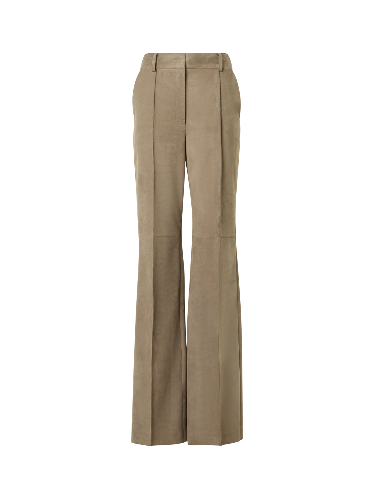 Designer Florine Straight Wide Suede Pants - beige - neutral