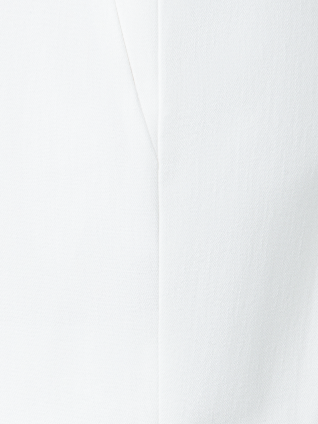 Designer Cropped Tapered Cotton Denim Pants - neutral - ecru - white