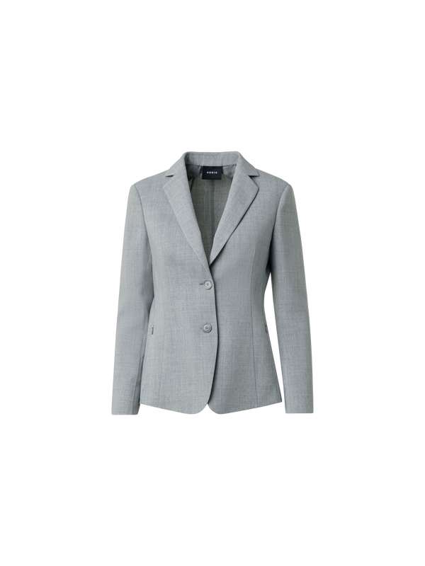 Designer Jacket from Wool Double-Face Stretch - grey
