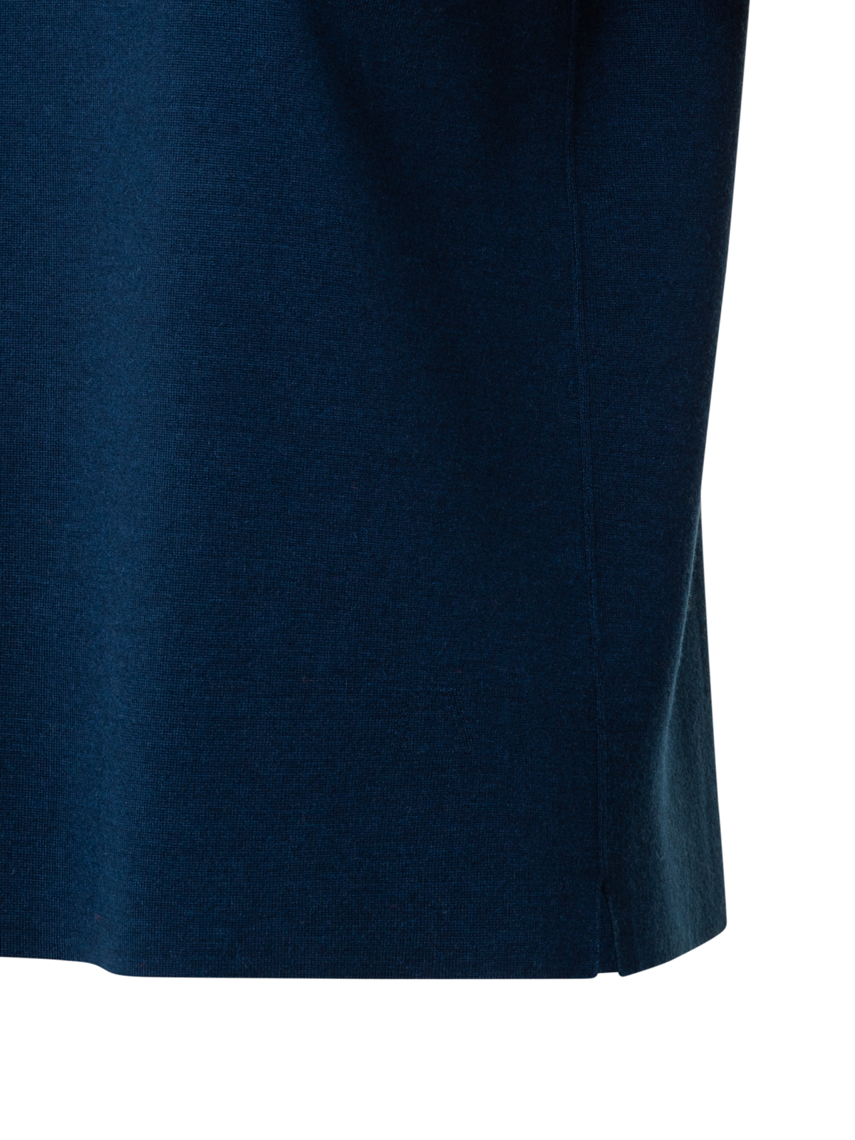 Designer Reversible Wool Silk Stretch Double-Face Top - navy - blue