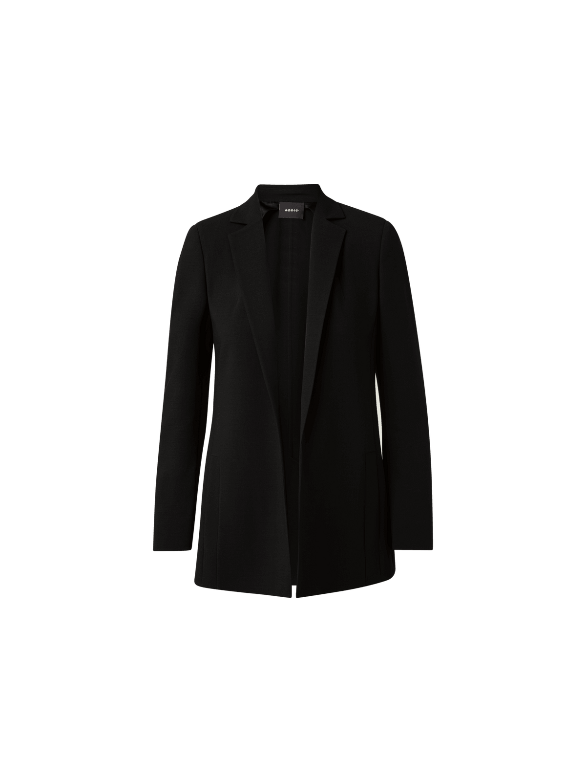 AKRIS カシミヤ100% 比翼 ジャケット 38 イタリア製 ブラック 高級 Wool Double-Face Blazer with Elongated Lapel – Akris Inc.
