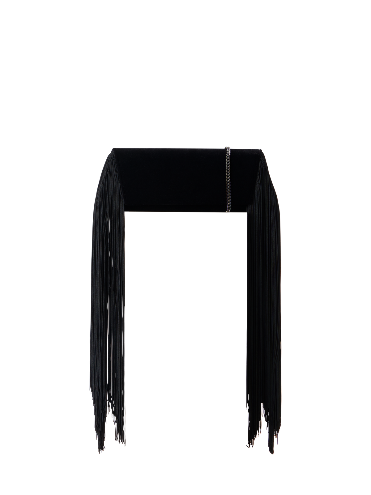 Designer Anouk Small Trapezoid Clutch - black