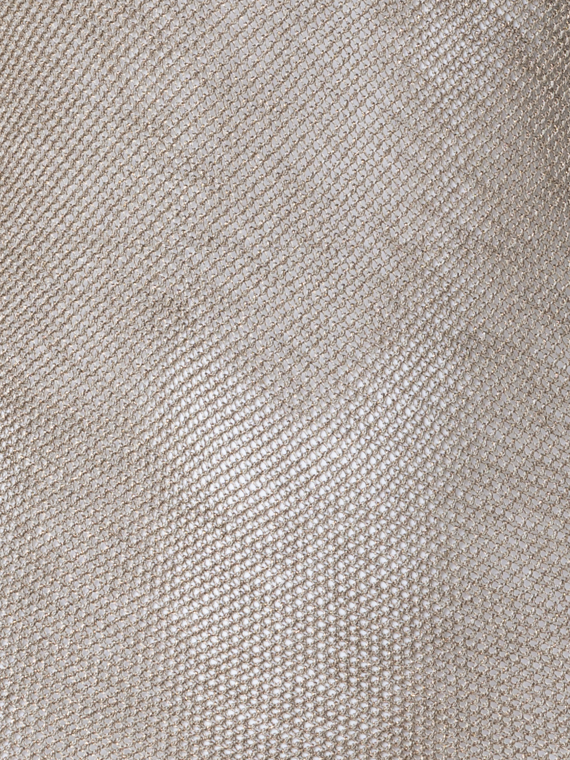 Designer Sheer Silk Mesh Knit Tank - gold