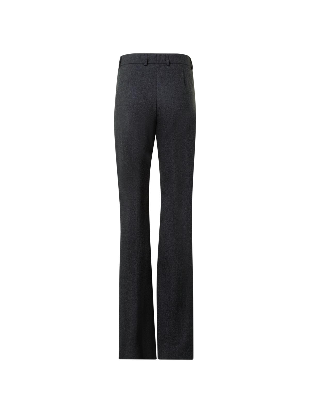 Designer Bootcut Pants in Wool Stretch Flannel - grey
