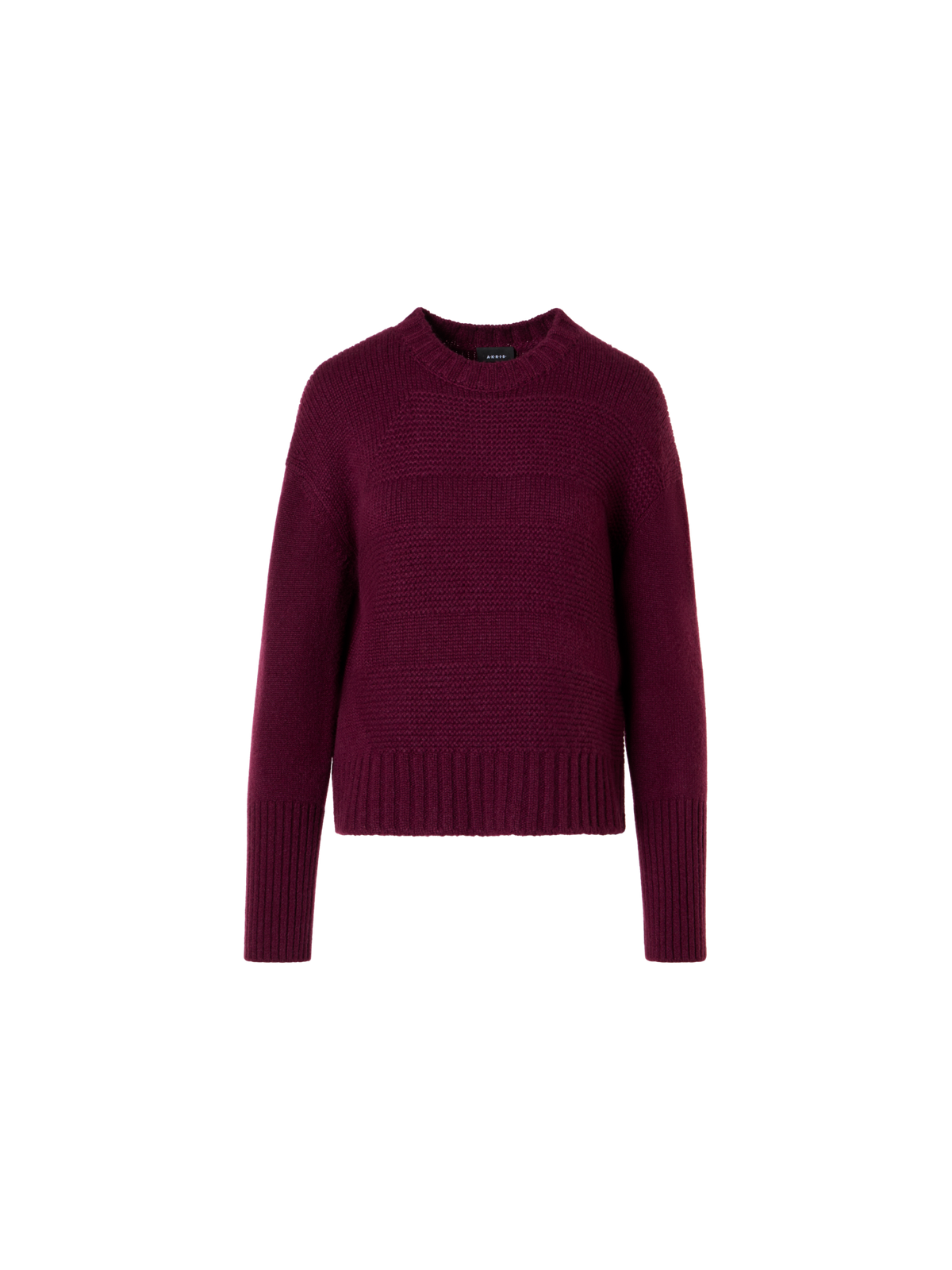 Designer Cashmere Sweater in Rib-Mix - red