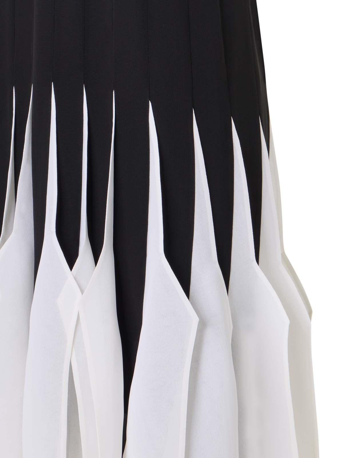 Designer Silk Midi Dress with High Plains Insets - black