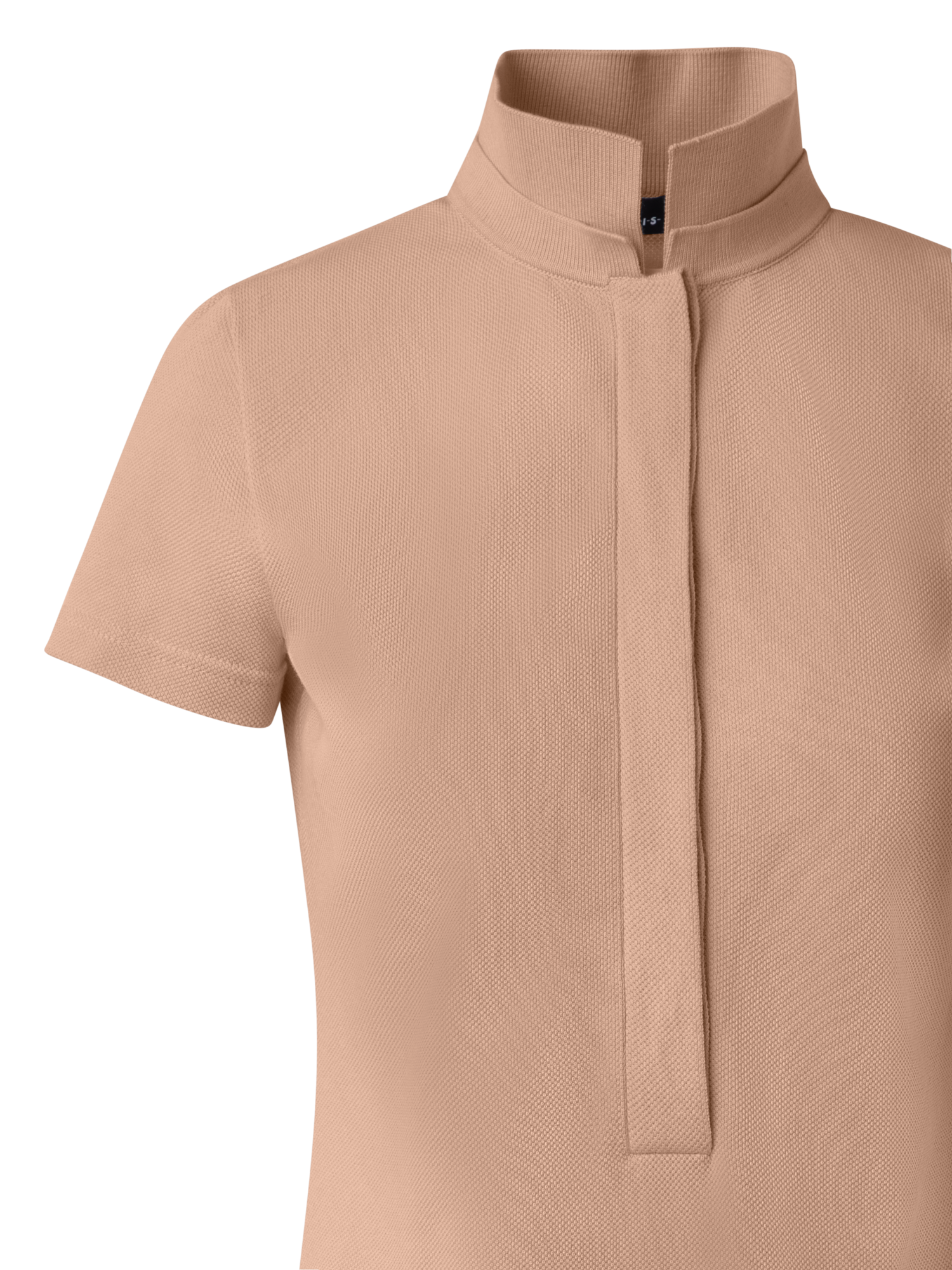 Designer Cotton Knit Polo Shirt - neutral - beige