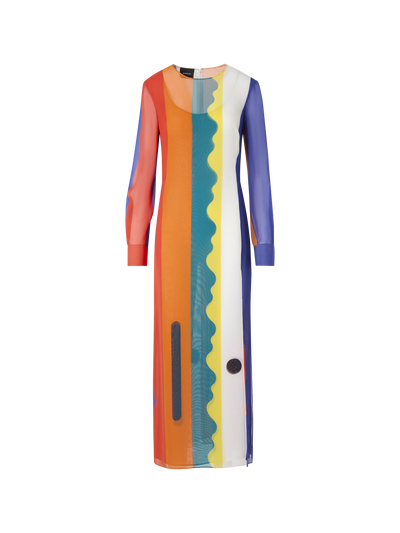 silk multicolor dress Silk Dresses & Blouses