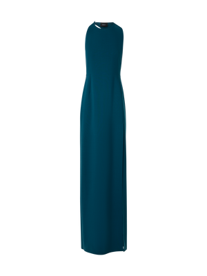 Designer Gown with Orbit Cutout Back - green