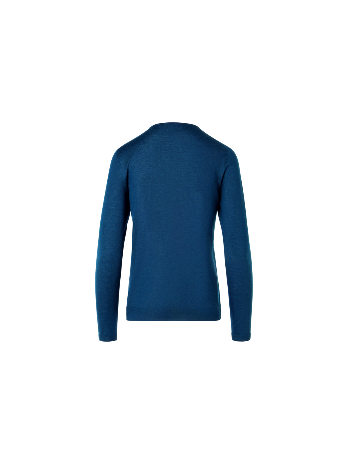 Designer Long-Sleeve Cashmere-Silk Knit Sweater - blue