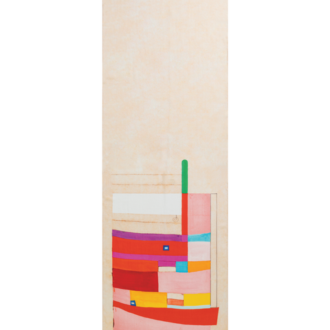 Scarf in Cashmere and Silk with Mural Print