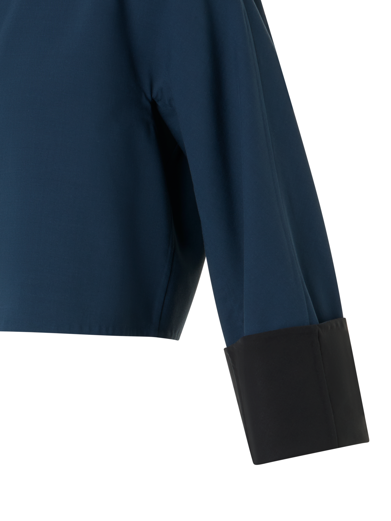 Designer Cropped Jacket in Cotton Double-Face - black - neutral - navy - blue