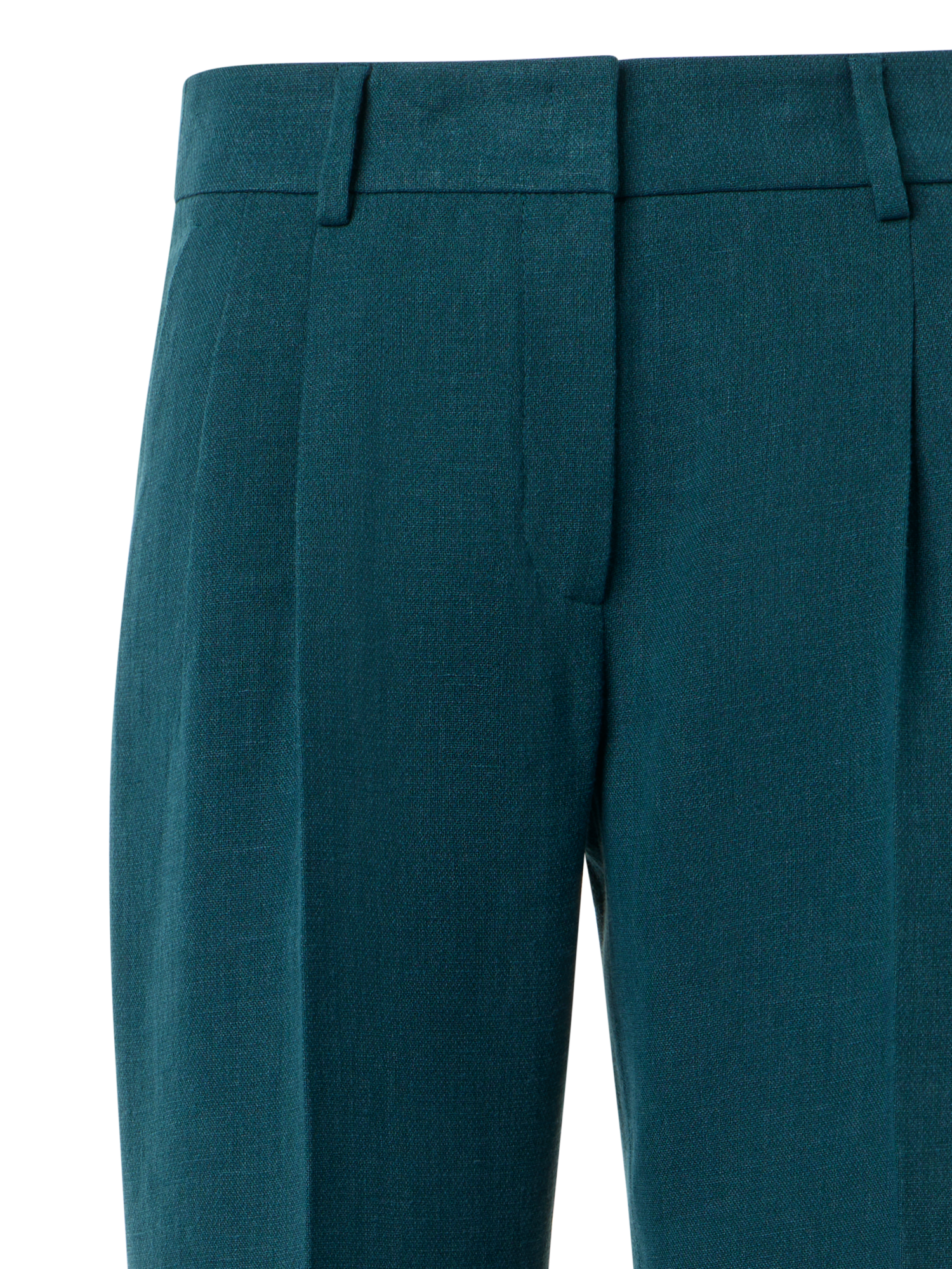 Designer Fabri Straight Pleated Pants - green