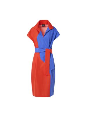 Designer Cotton Shirt Dress with High Plains Print - multicolor