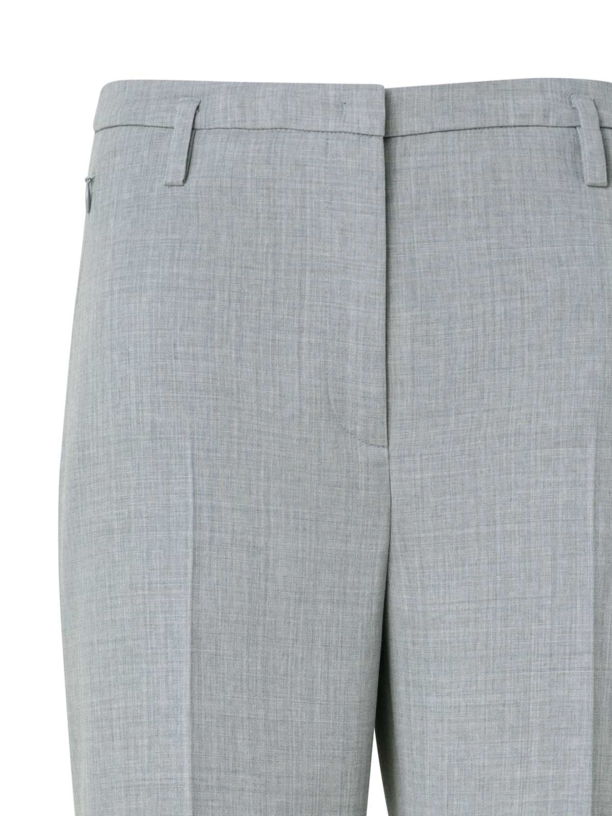 Designer Bootcut Wool Double-Face Pants - neutral - grey