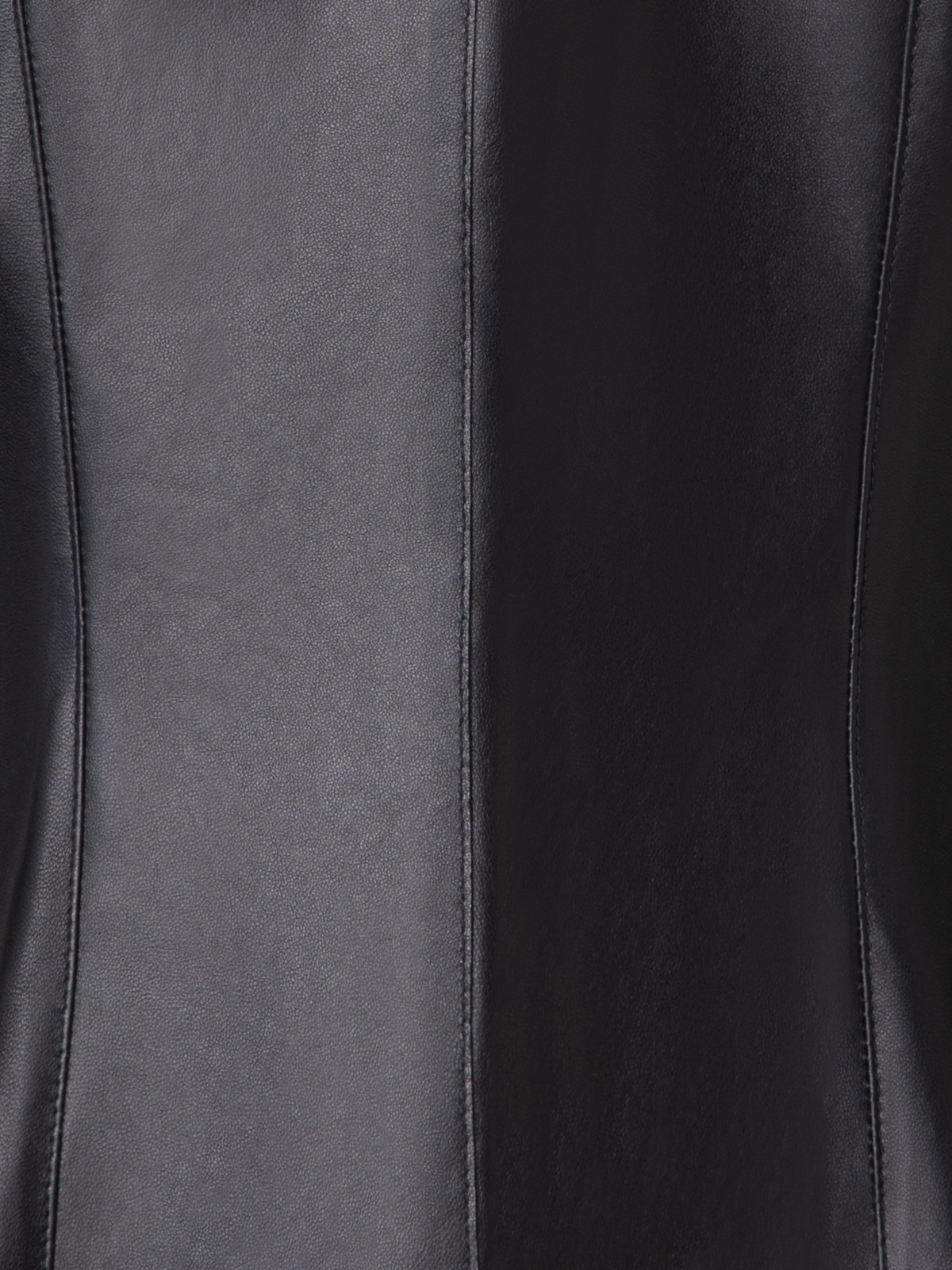 Designer Fitted Leather Blouse - black