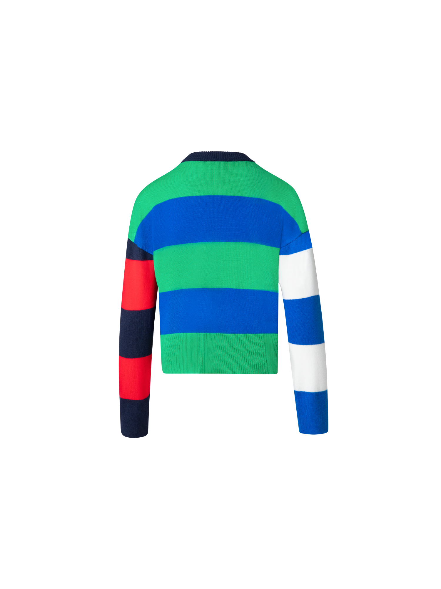 Designer Colorblock Sweater in a Wool Cashmere Blend - multicolor