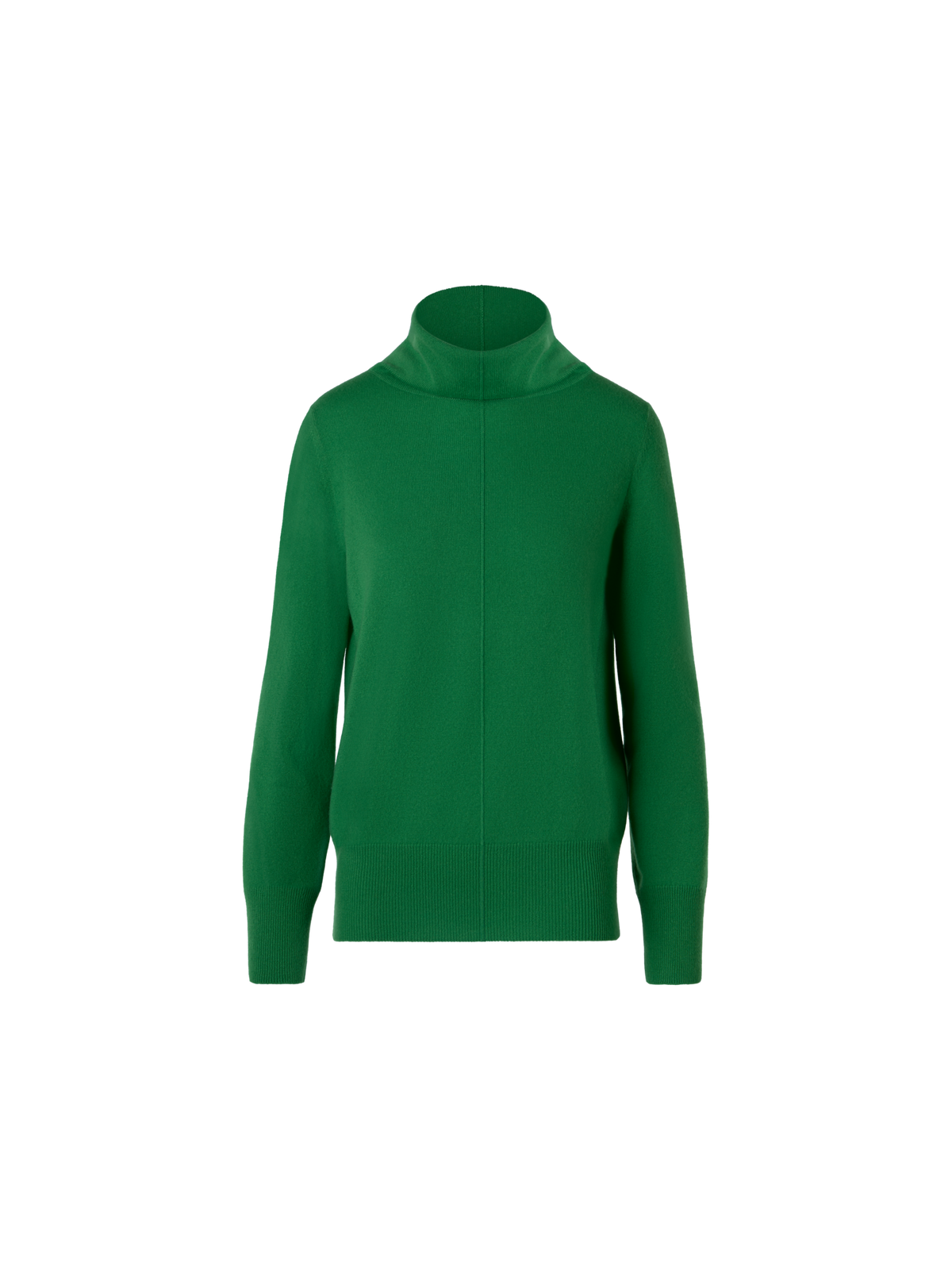 Designer Cashmere Sweater with Wide Turtleneck - green