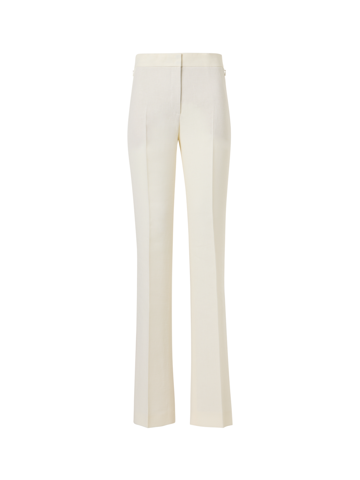 Designer Carl Straight-Leg Pants in Linen-Wool Crêpe Double-Face - ecru