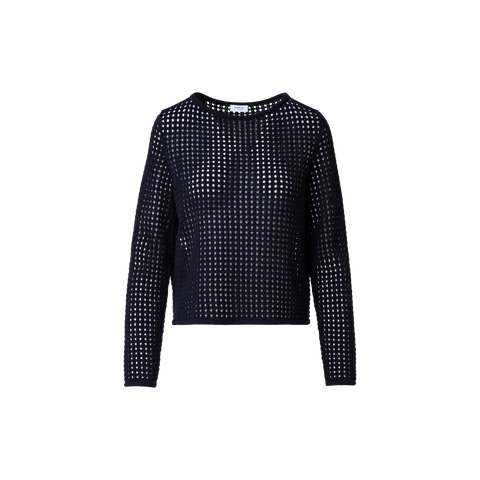 Knit Sweater in Chunky Cotton Mesh