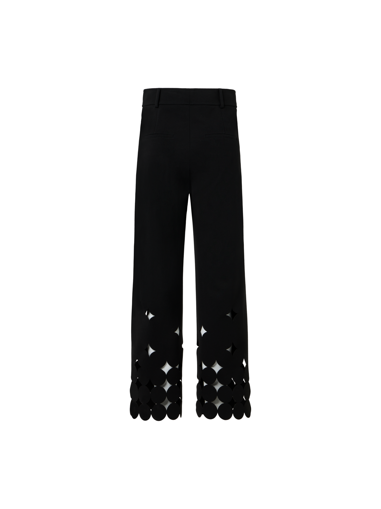 Designer Dropping Dot Cut-Out Jersey Pants - black