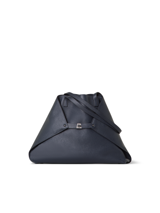 Designer Ai Medium Shoulder Tote - navy - blue
