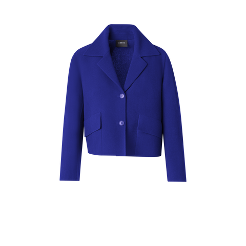 Short Jacket in Wool Crêpe Double-Face