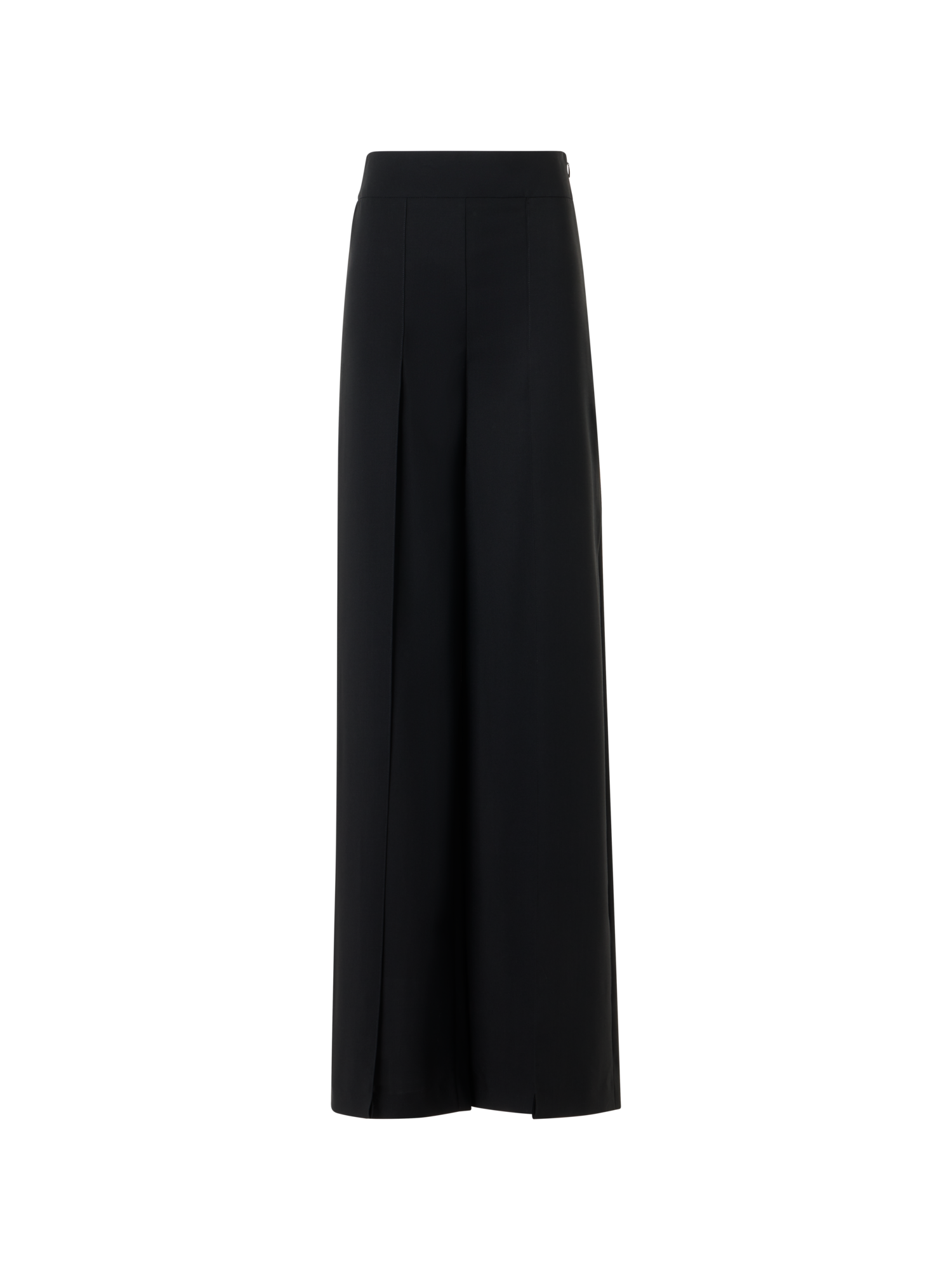 Designer Fellia Fluid Wide Slit Pants - black