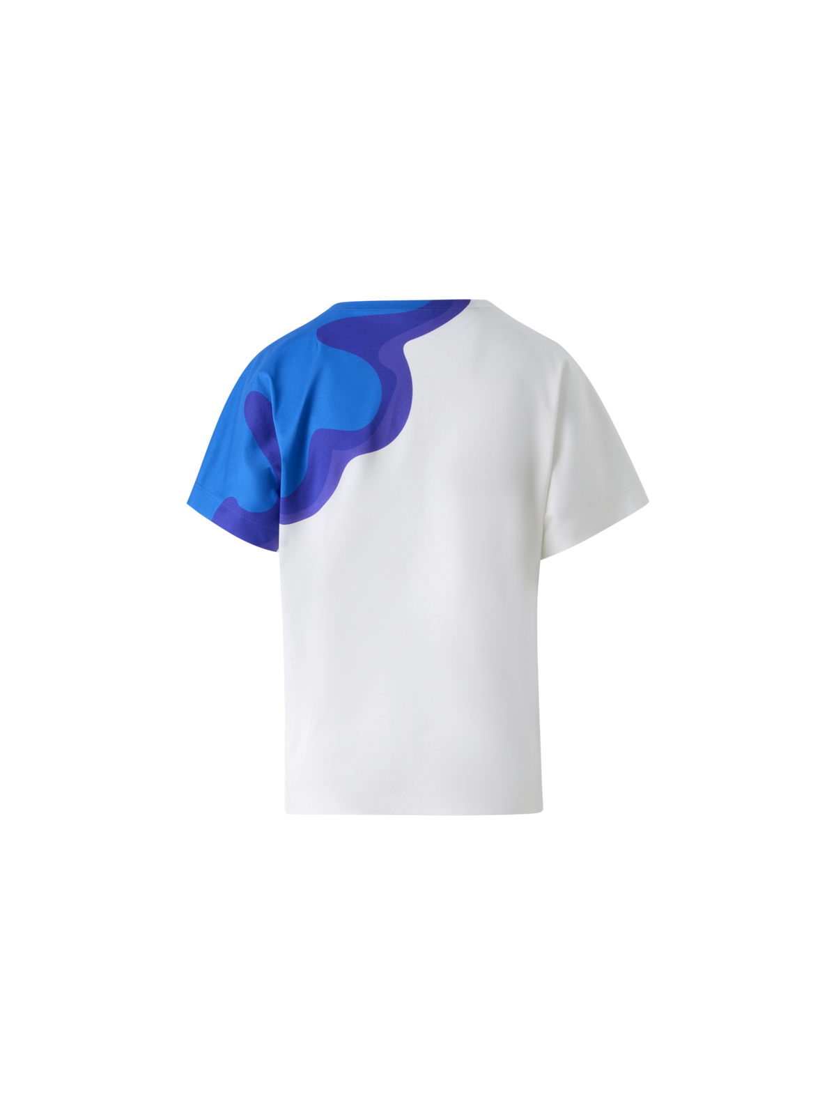 Designer Cotton T-Shirt with Pop Dot Flower - multicolor - white