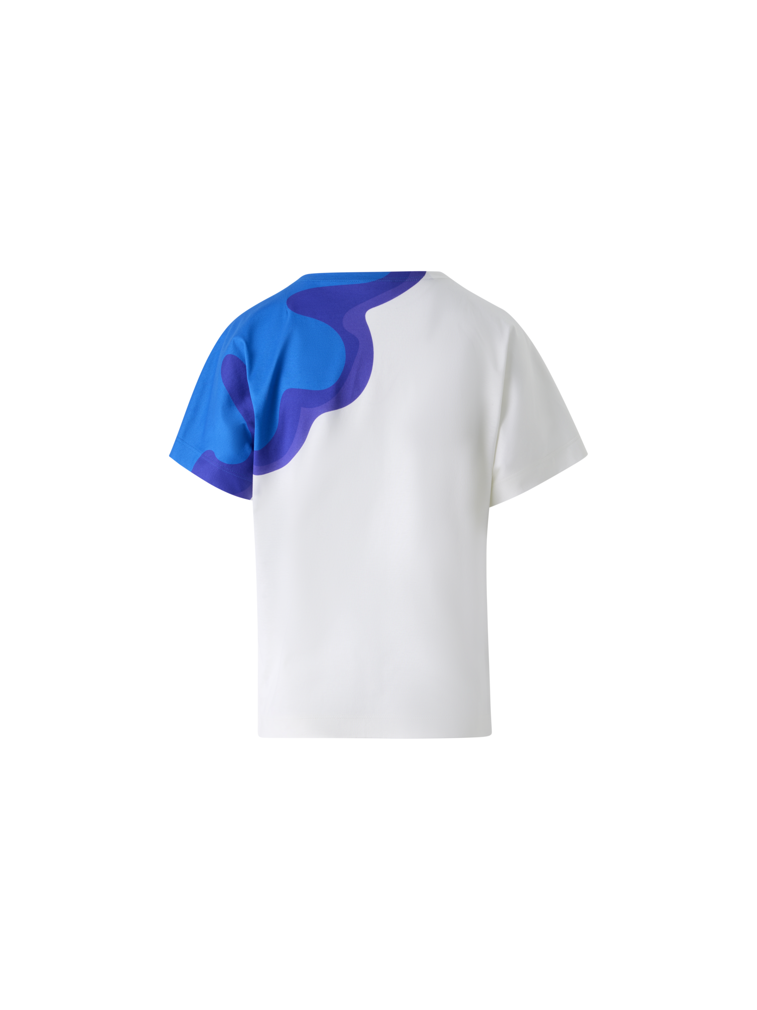 Designer Cotton T-Shirt with Pop Dot Flower - multicolor - white