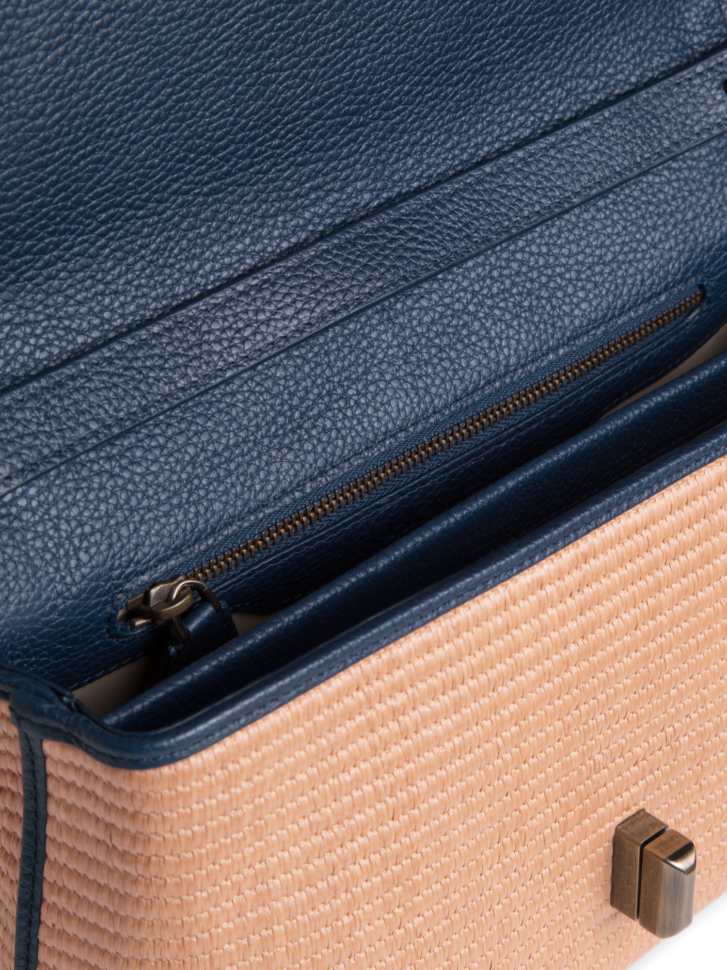 Designer Anouk Small Day Bag - navy - blue - multicolor - beige