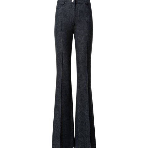 Bootcut Cotton Denim Stretch Pants