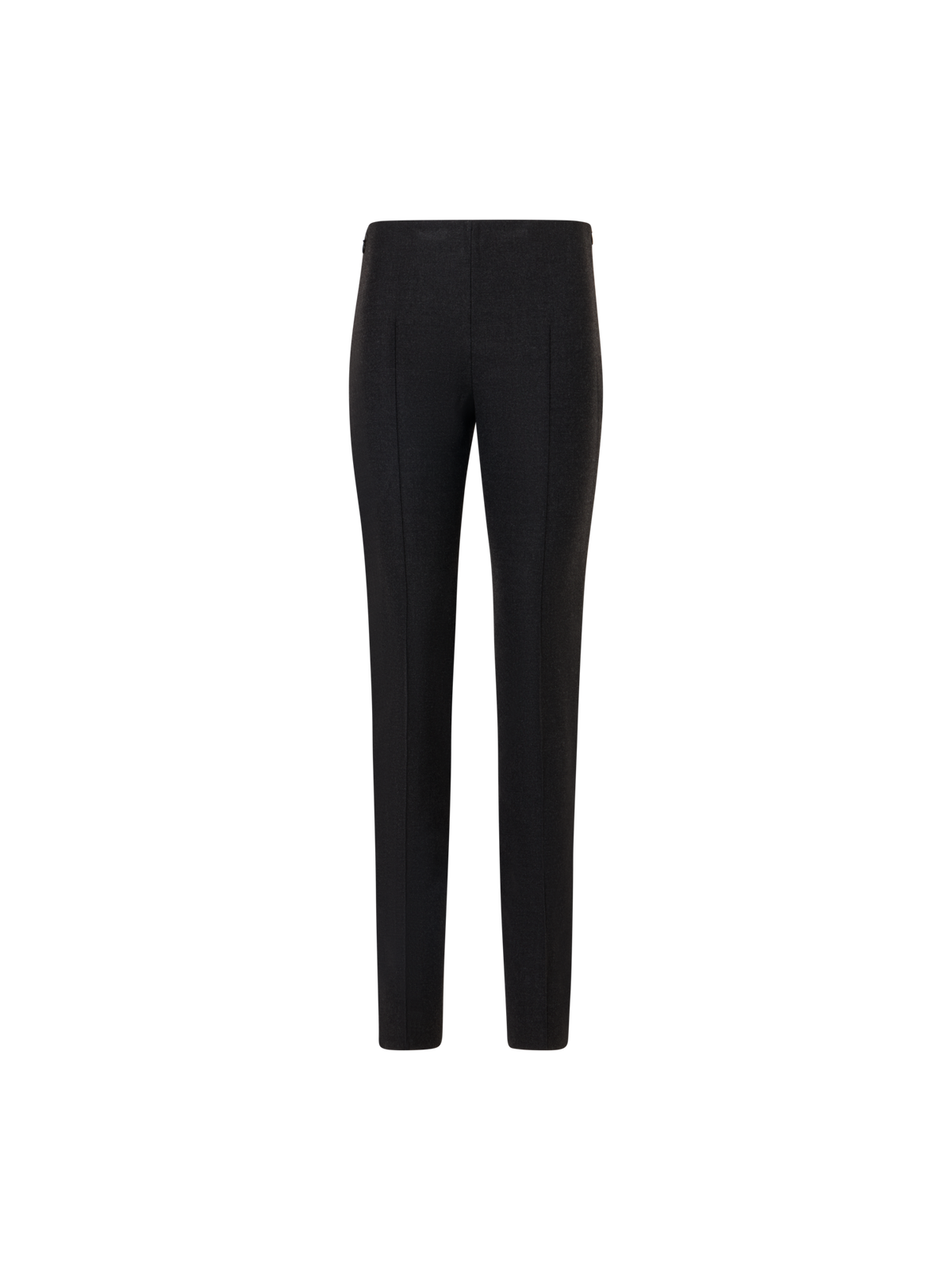 Designer Slim Leg Wool Flannel Pants - grey