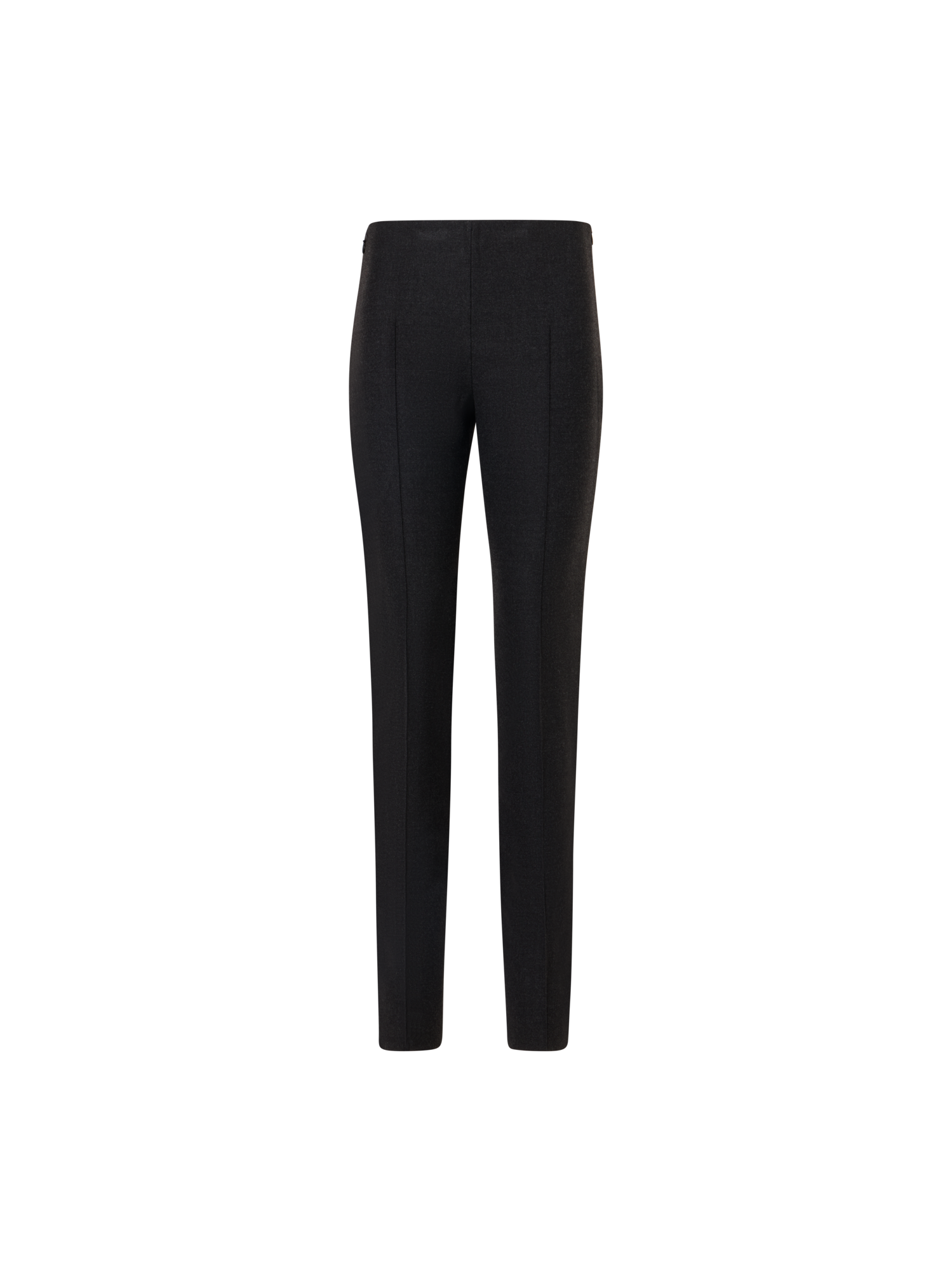 Designer Slim Leg Wool Flannel Pants - grey