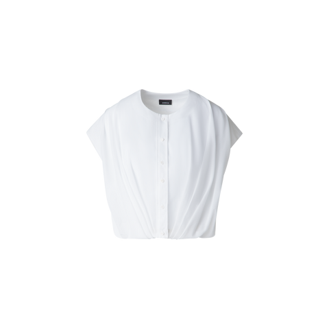 Sleeveless Cotton Voile Blouse