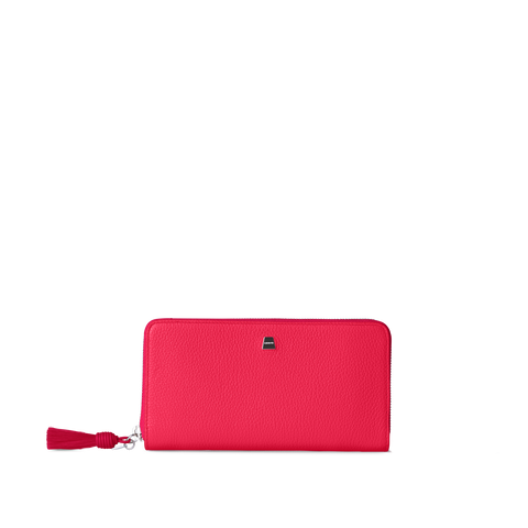 Long Zip Around Wallet in Leather