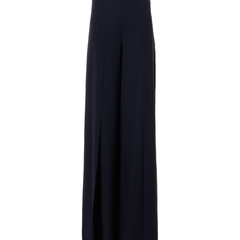 Wide Silk Pants with Slits