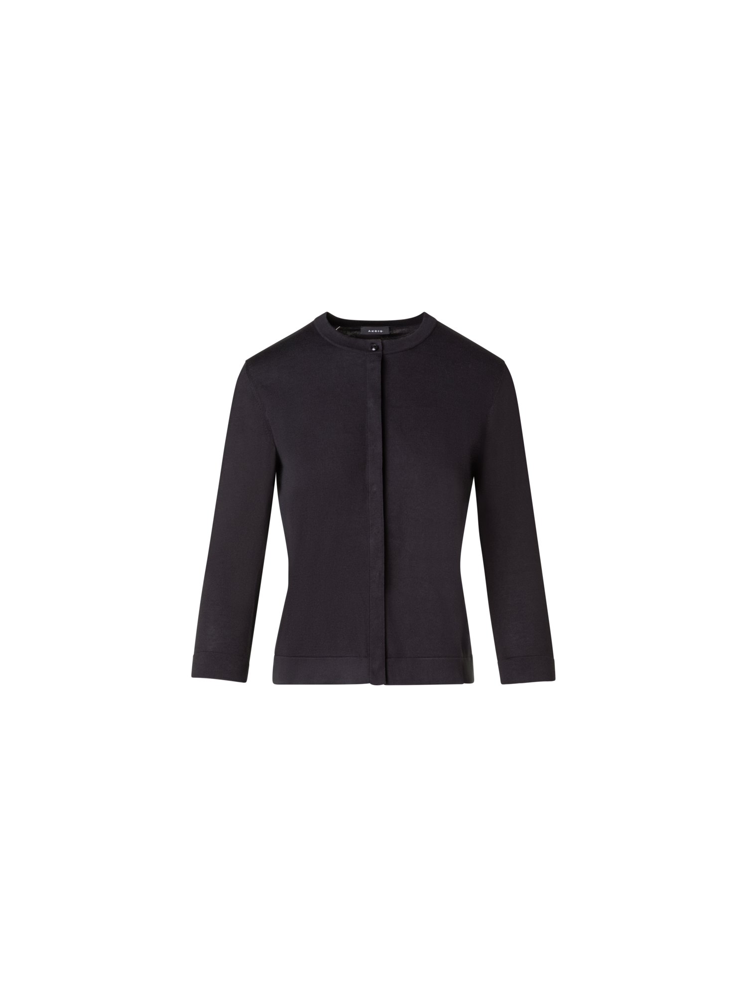 Designer Sea Island Cotton Cardigan - black