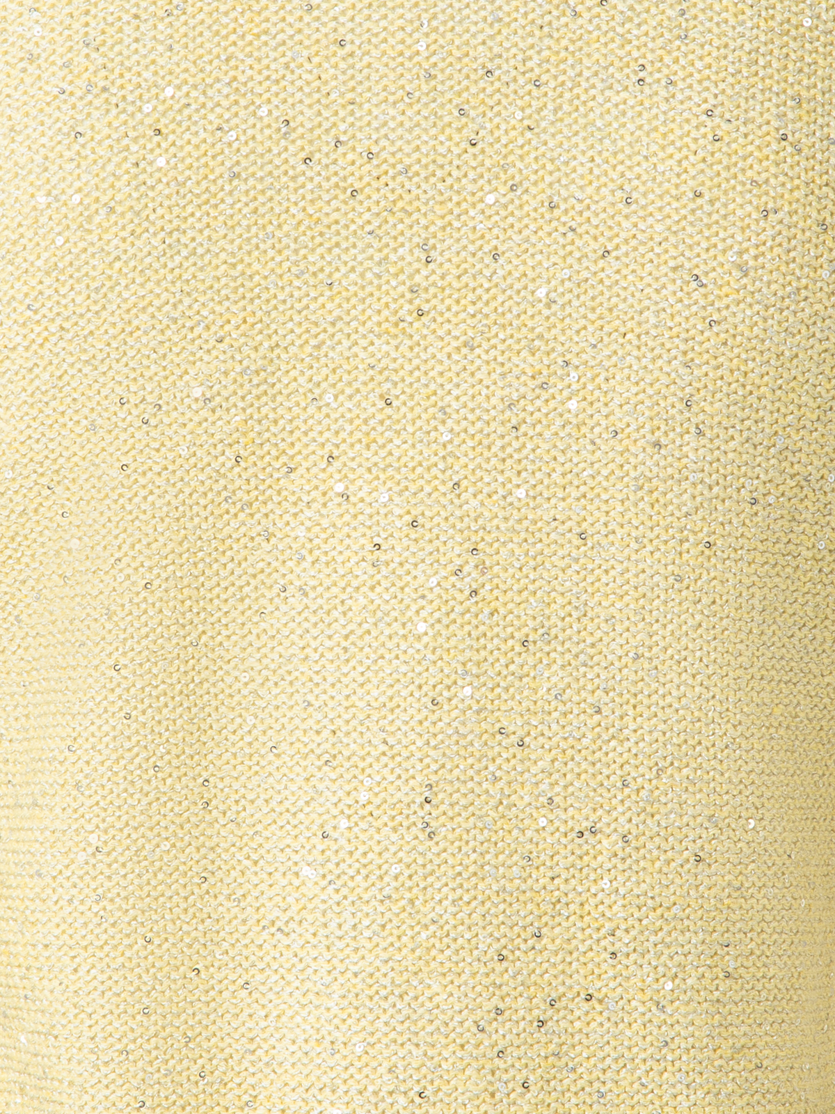Designer Knit Sweater in Linen Cotton with Micro Sequins - pastel - yellow