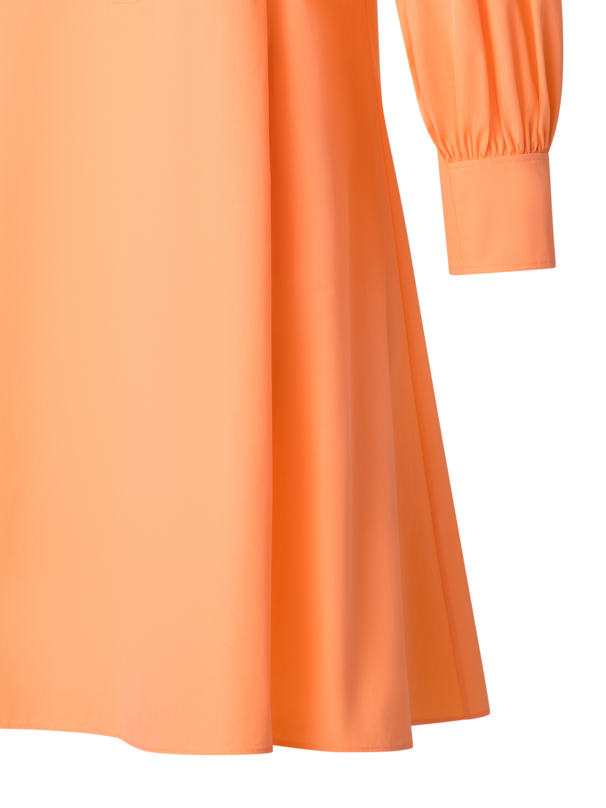 Designer Shirt Dress in Cotton Poplin - orange