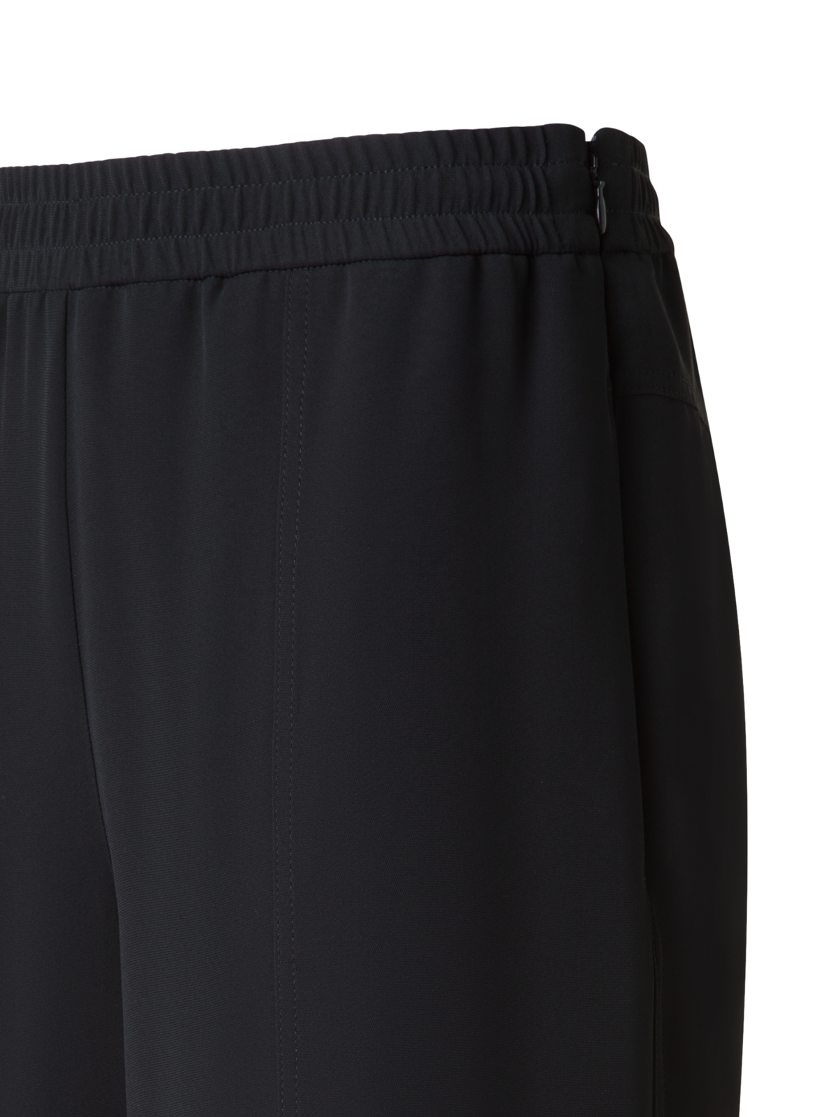 Designer Relaxed Tapered Silk Sporty Pants - black