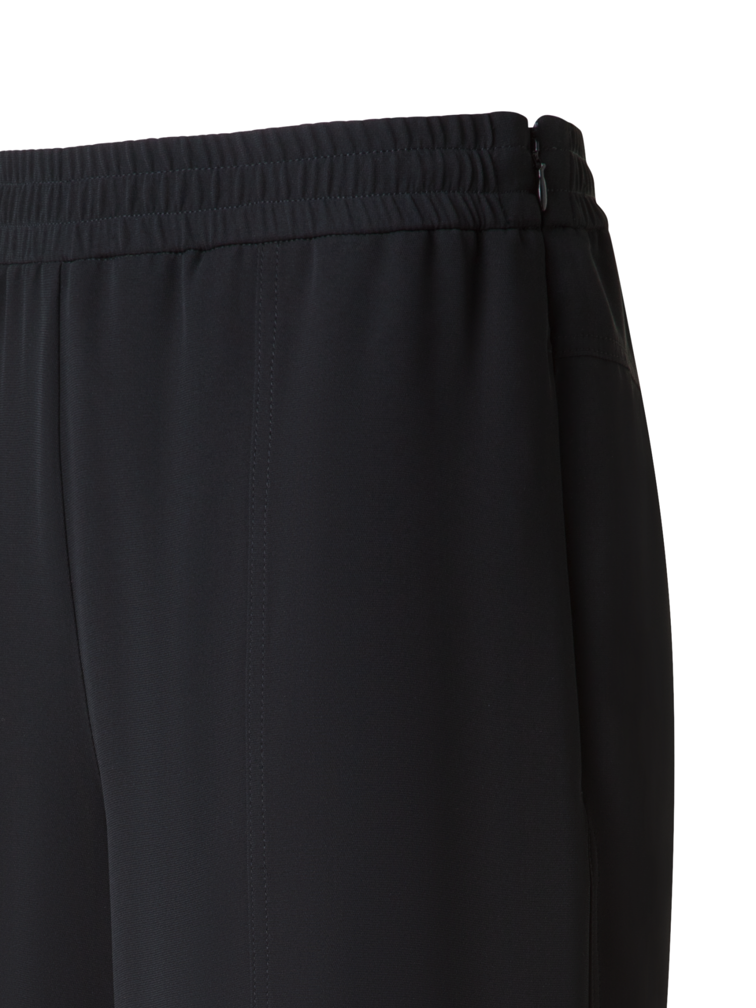 Designer Relaxed Tapered Silk Sporty Pants - black