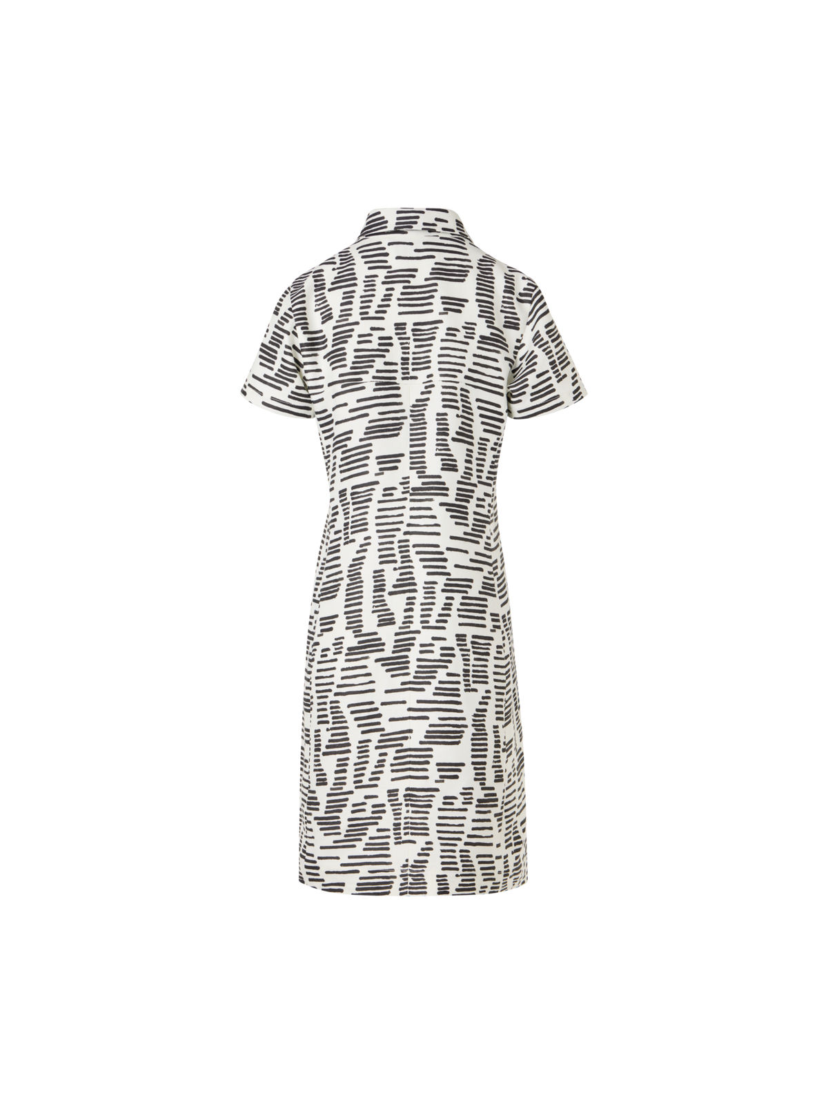Designer Short-Sleeve Dance Movements Polo Dress - multicolor