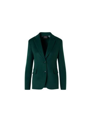 Designer Fitted Cashmere Double-Face Jacket - green