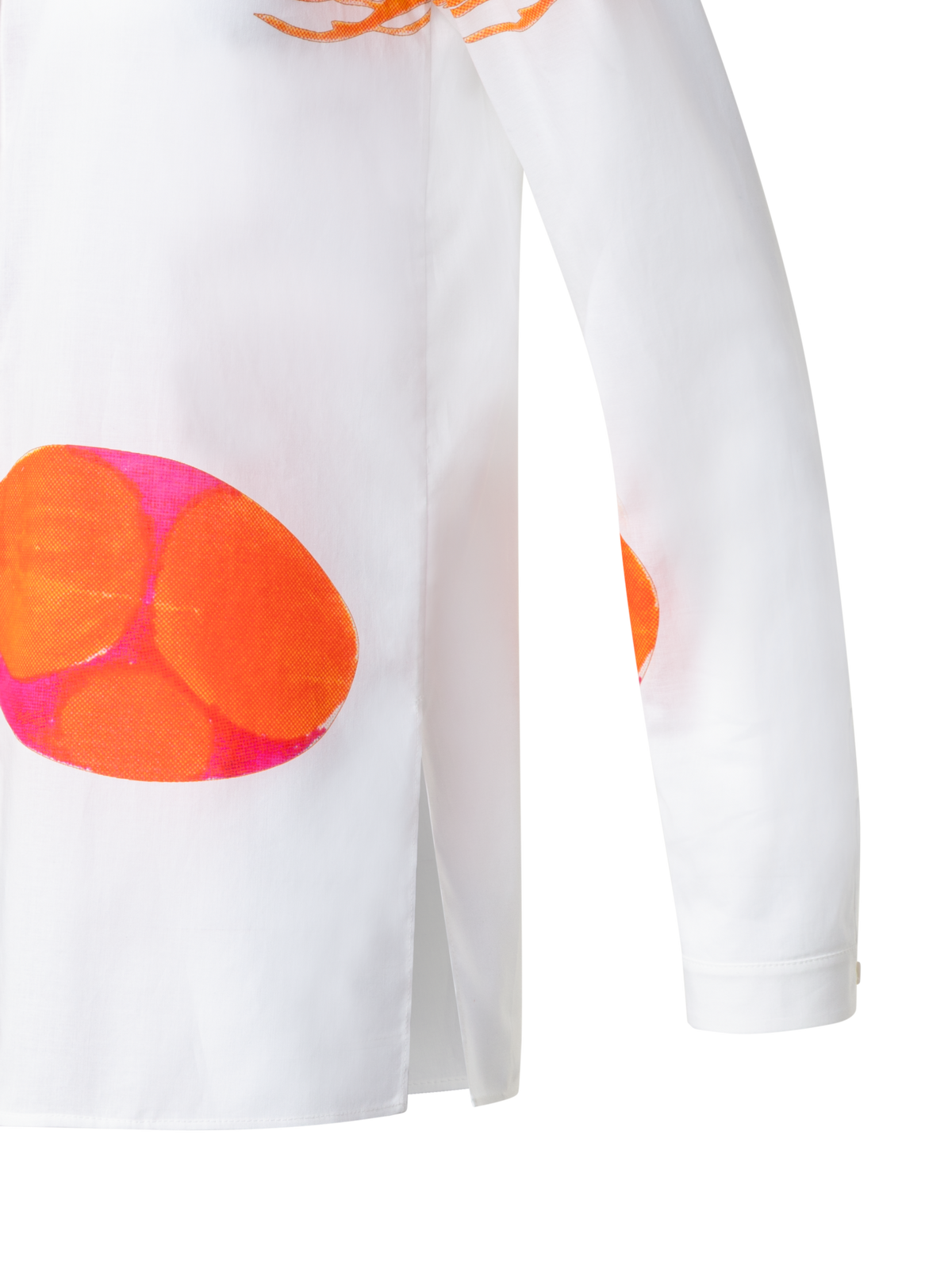 Designer Cotton Voile Blouse with Rooster Print - multicolor