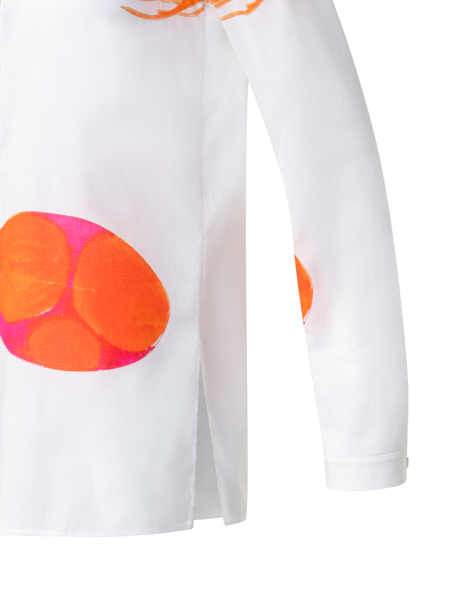 Designer Cotton Voile Blouse with Rooster Print - multicolor